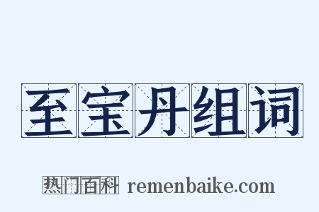 至宝丹组词是什么意思的图片